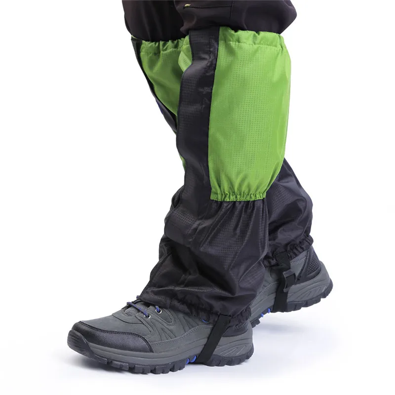 2pcs Leg warmers Leg Hiking Gaiters Waterproof winter Outdoor Climbing Hunting Trekking Snow Legging Gaiters Hot Sale - Цвет: Black green