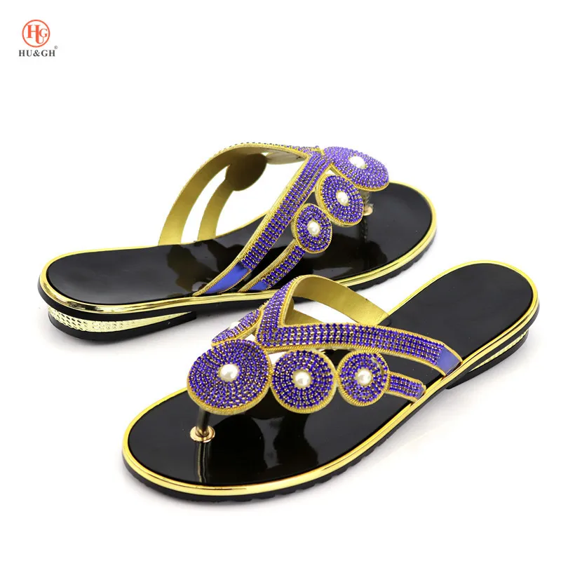 New Arrival Royal Blue design African Italian shoes without matching bags for wedding evening party ladies high pump women shoes photo