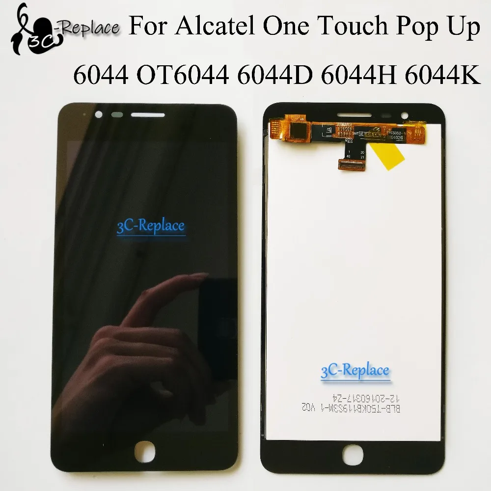 5 0 ''Новый черный для Alcatel One Touch Pop Up 6044 OT6044 6044D 6044H 6044K Full ЖК-дисплей дисплей +