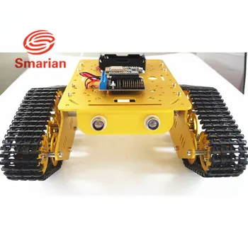 

Official Smarian WiFi RC Metal Robot Tank Chassis T300 from NodeMCU Development Kit with L293D Motor Shield DIY RC Toy by App