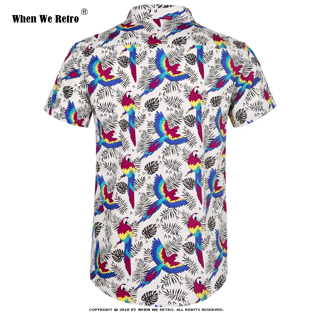 عندما كنا الرجعية قمصان قصيرة الأكمام قميص الببغاء النخيل طباعة الصيف الشاطئ قميص هاواي صيفي الأزهار قمصان الرجال عارضة عطلة الملابس عندما كنا الرجعية قمصان قصيرة الأكمام قميص الببغاء النخيل طباعة الصيف الشاطئ قميص هاواي صيفي الأزهار قمصان الرجال عارضة عطلة الملابس