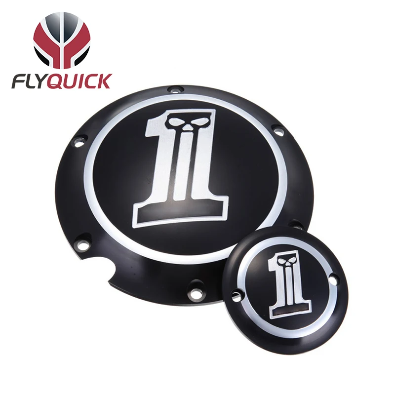

Black Skull Aluminum Derby Timing Timer Cover for Harley XL XR Sportster 883 1200