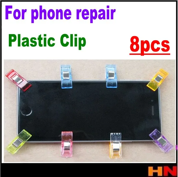 

8pcs Plastic Clip Fixture LCD Screen Fastening Clamp Mobile Phone Repair Tool Kit sceen repair color mix