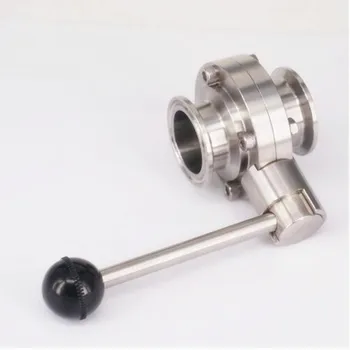 

1" 25mm SS304 Stainless Steel Sanitary 1" Tri Clamp Butterfly Valve Homebrew Beer Dairy Product