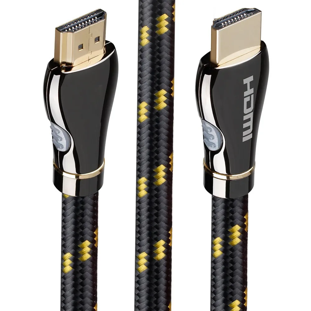 HDMI 2,0 4K 60 Гц 18 Гбит/с кабель HDMI компьютерный проекционный кабель в оплетке HD Ethernet кабель 5 м 10 м 15 м аудио-видео кабель - Цвет: Черный