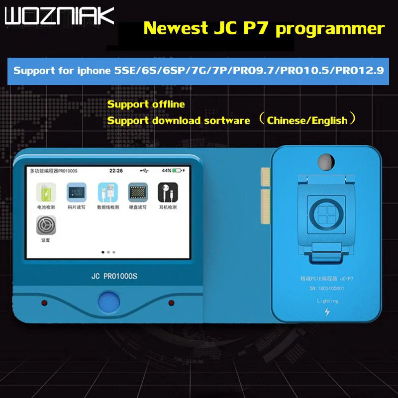 

JC Pro1000S Multi-Function HDD NAND Programmer JC P7 NAND Read Write Error Remove For iPhone 5SE 6S 6SP 7 7P iPad Pro