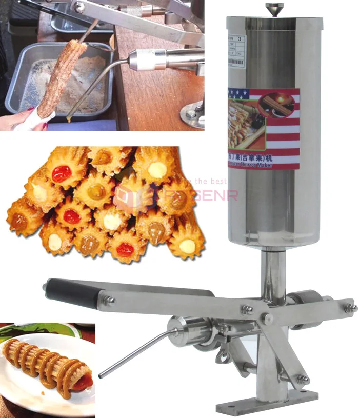 

Churro Filler Machine Stainless Steel Churro Filling Machine Capacity 5L Jam filler