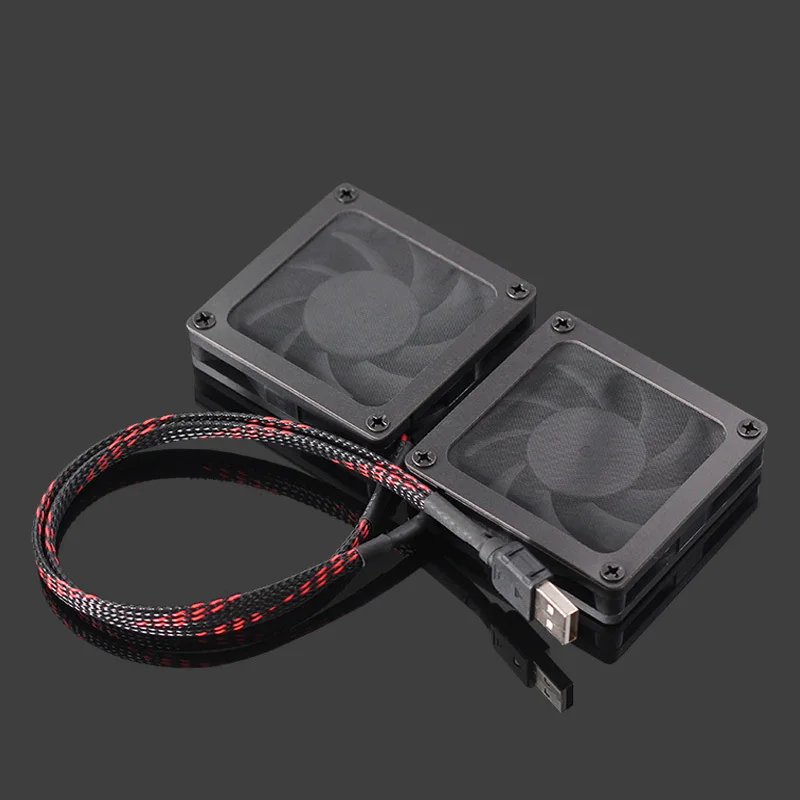 7 см охлаждающий вентилятор Радиатор USB/мощность тихий пылезащитный охлаждающий адаптер питания, подходит для rt-ac68u EX6200 AC15 AC68U маршрутизатор - Цвет лезвия: USB dustproof black