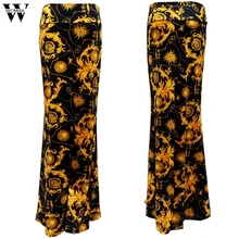 Womail юбка Для женщин Летняя женская юбка с принтом легкий макси юбка вечерние Повседневное пляжные Новая модная Высококачественная обувь A24