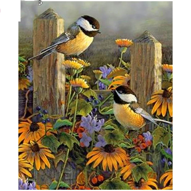 

DIY Two birds 5D crafts diamond painting cross stitch embroidery mosaic kit full square wall