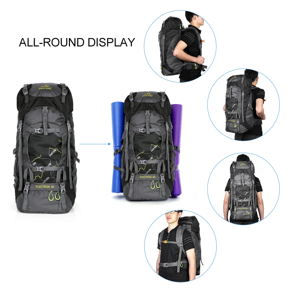 Outdoor Backpack Camping Climbing Bags Waterproof Hiking Backpacks Sport Packs