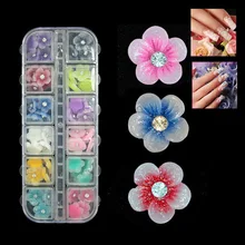 Лучший 3D Полимерная глина крошечные цветы дизайн ногтей DIY дизайн колеса Набор украшения для ногтей QQ99