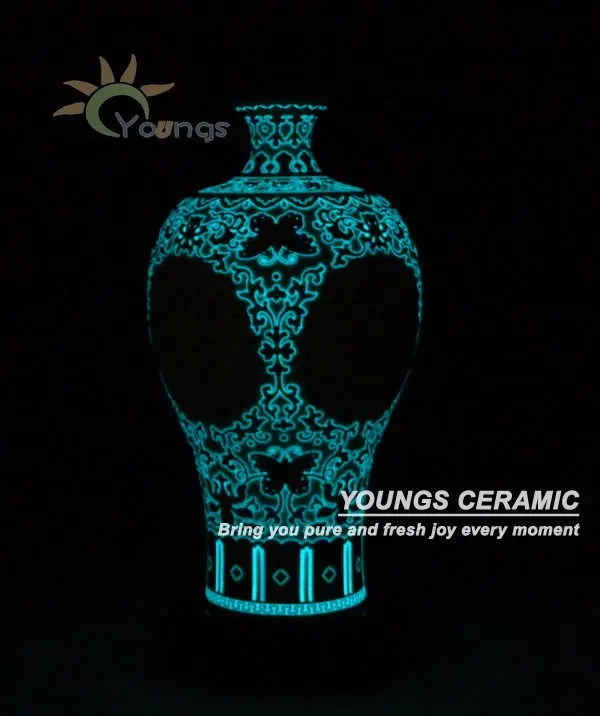 Специальный Цзиндэчжэнь ручной работы керамическая светящаяся пустотелая ваза Pronus
