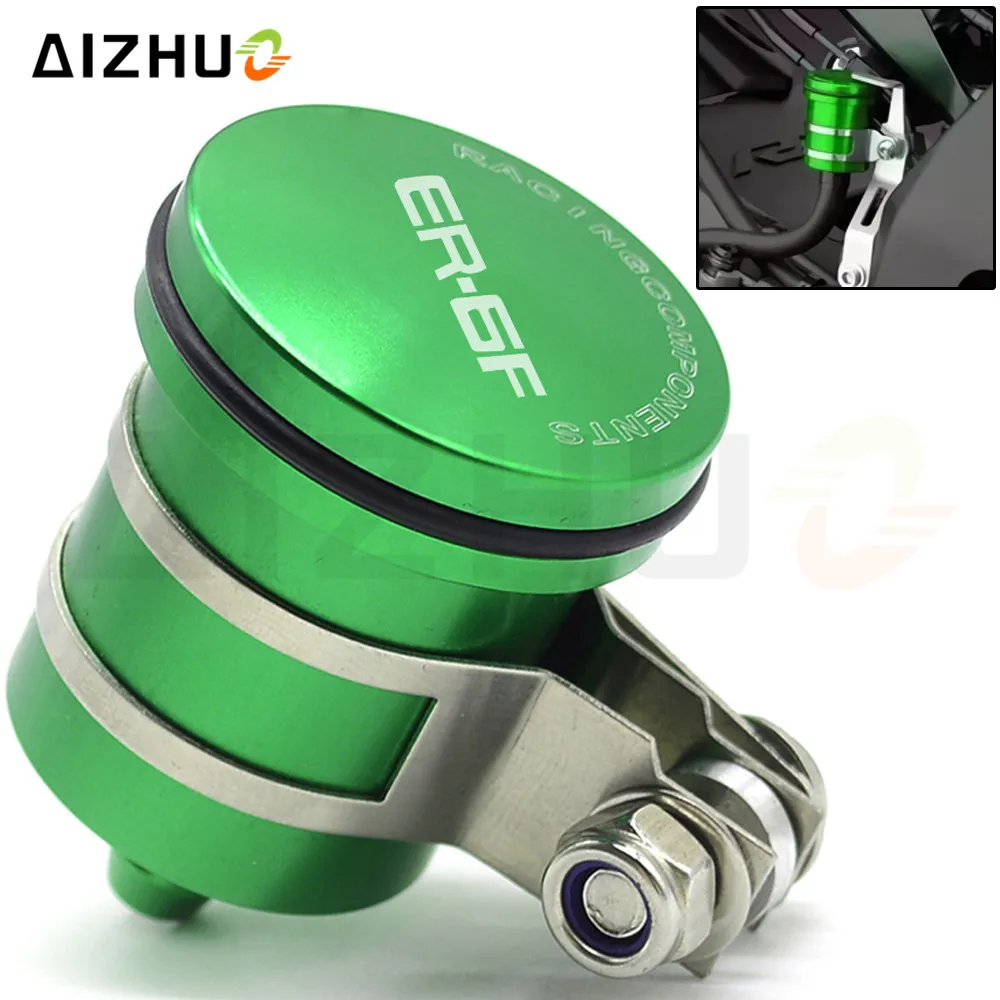 FOR KAWASAKI ER6F ER6-F ER-6F 2017-2018 Motorcycle Oil Cup Brake Fluid Reservoir Clutch Tank Oil Fluid Cup With ER6F LOGO