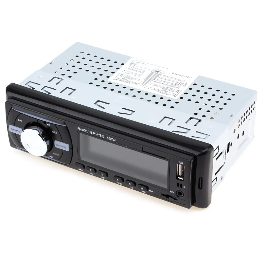 In Dash 1 DIN 12 В Авто Радио стерео аудио MP3 плеер Поддержка FM UPS WMA INP AUX и часы + пульт