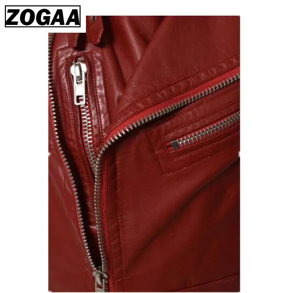 ZOGGA Men's Fashion Leather Vest Jackets Man Sleeveless Motorcycle Tank Tops Spring Autumn Zipper Decoration Outerwear Coats