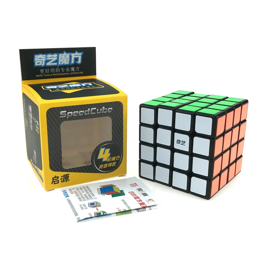 QIYI волшебный куб 4x4x4 куб головоломка Черный Белый Профессиональный скоростной волшебный куб Развивающие магические трюки для детей