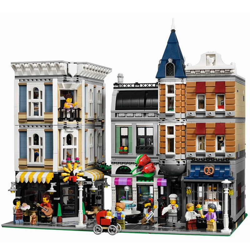 

MOC Creator The Assembly Square 4122pcs Street View Building Blocks Toys For Children Compatible Legoing Creators 10255