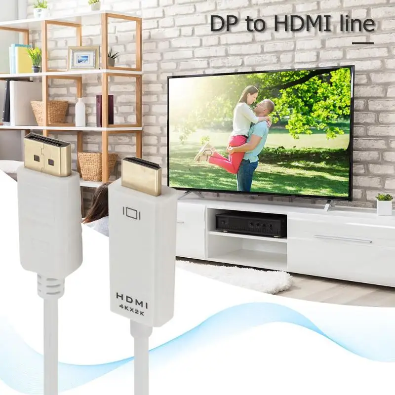 6 футов 4 K X 2 K порт дисплея DP к hdmi-кабель, адаптер конвертер для проектора