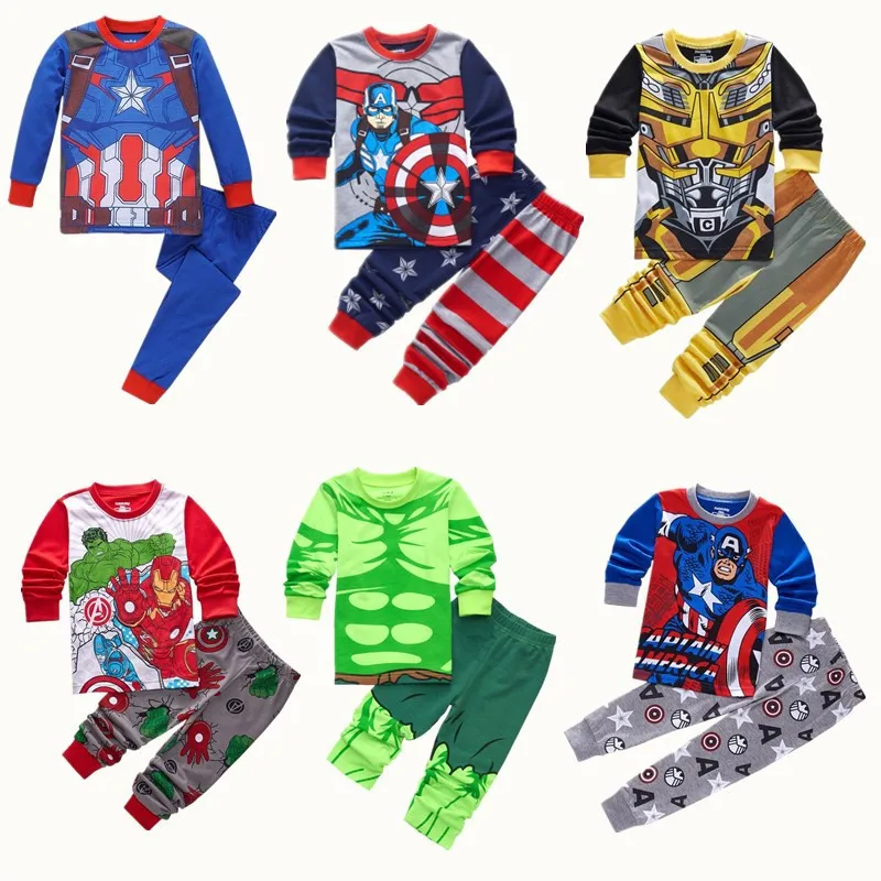 cosplay Kids Boys Superhero Pajamas Toddler Sleepwear Clothes Sets
