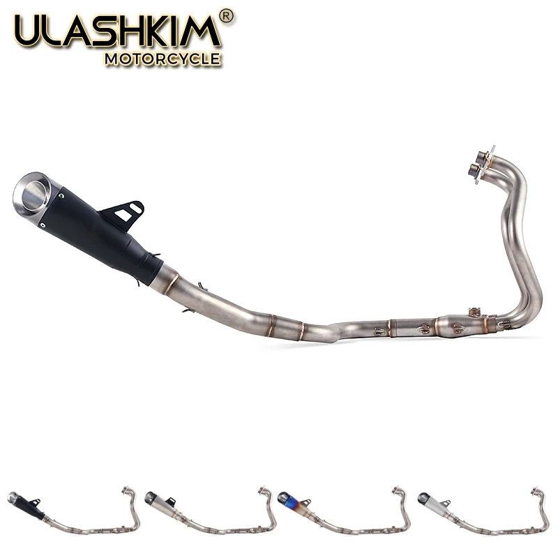 

Motorcycle Full Exhaust System Slip On For kawasaki Ninja 250 250R 300 Ninja250 ninja300 Middle Pipe With DB-KILLER