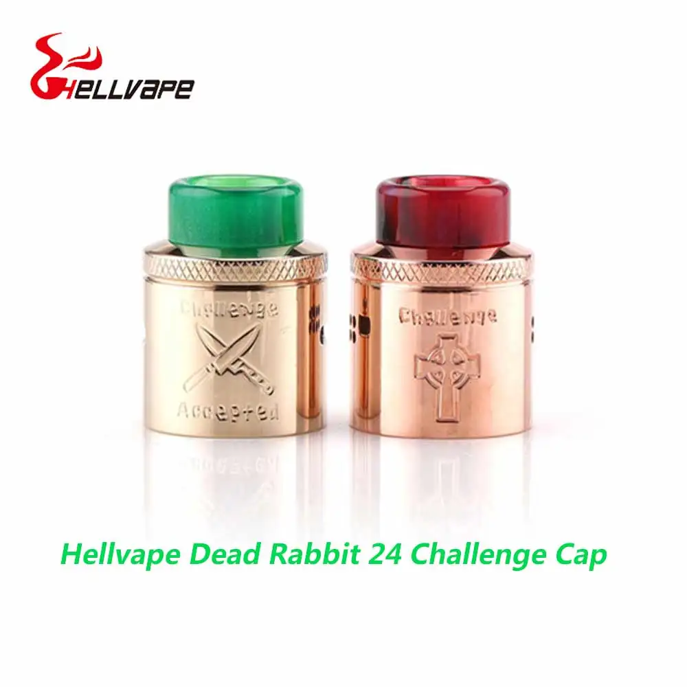 

Vape Cap Hellvape Dead Rabbit 24 Challenge Cap electronic cigarette accessory 24mm hellvape dead rabbit BF RDA with drip tip