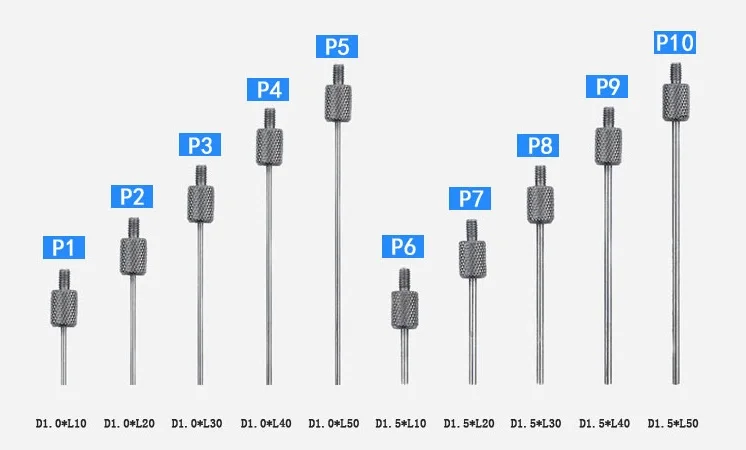 

3--10pcs M2.5 Dial gauge probe, needle tip probe for dial indicator, height measuring needle height gauge