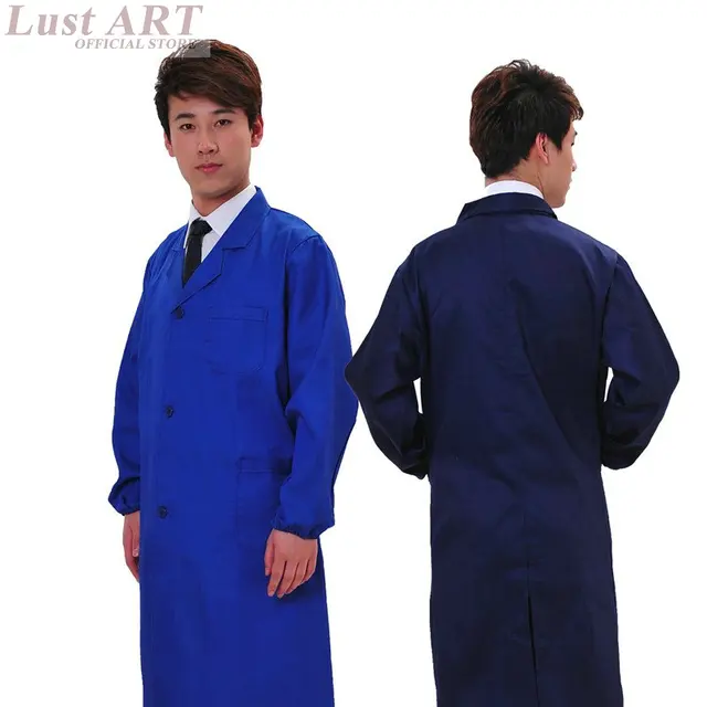 New arrival men blue lab coat lab supplies clothes work