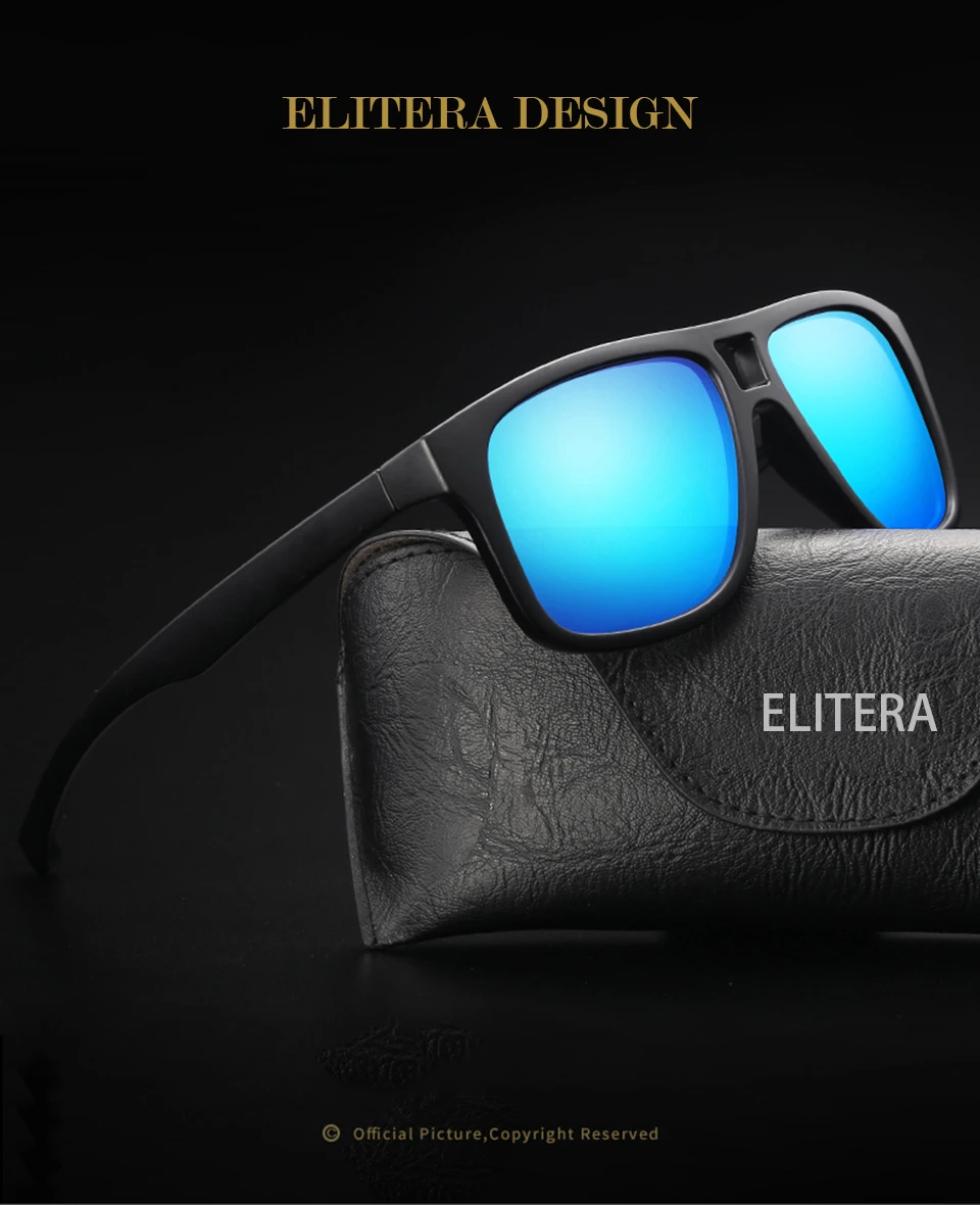 ELITERA брендовые Модные солнцезащитные очки унисекс с поляризованным покрытием зеркальные Мужские солнцезащитные очки для вождения очки для мужчин/женщин