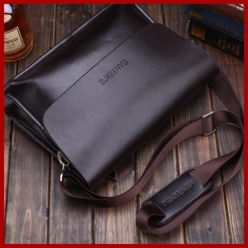 Мужская деловая сумка мессенджер Danten на плечо мужская тоут из