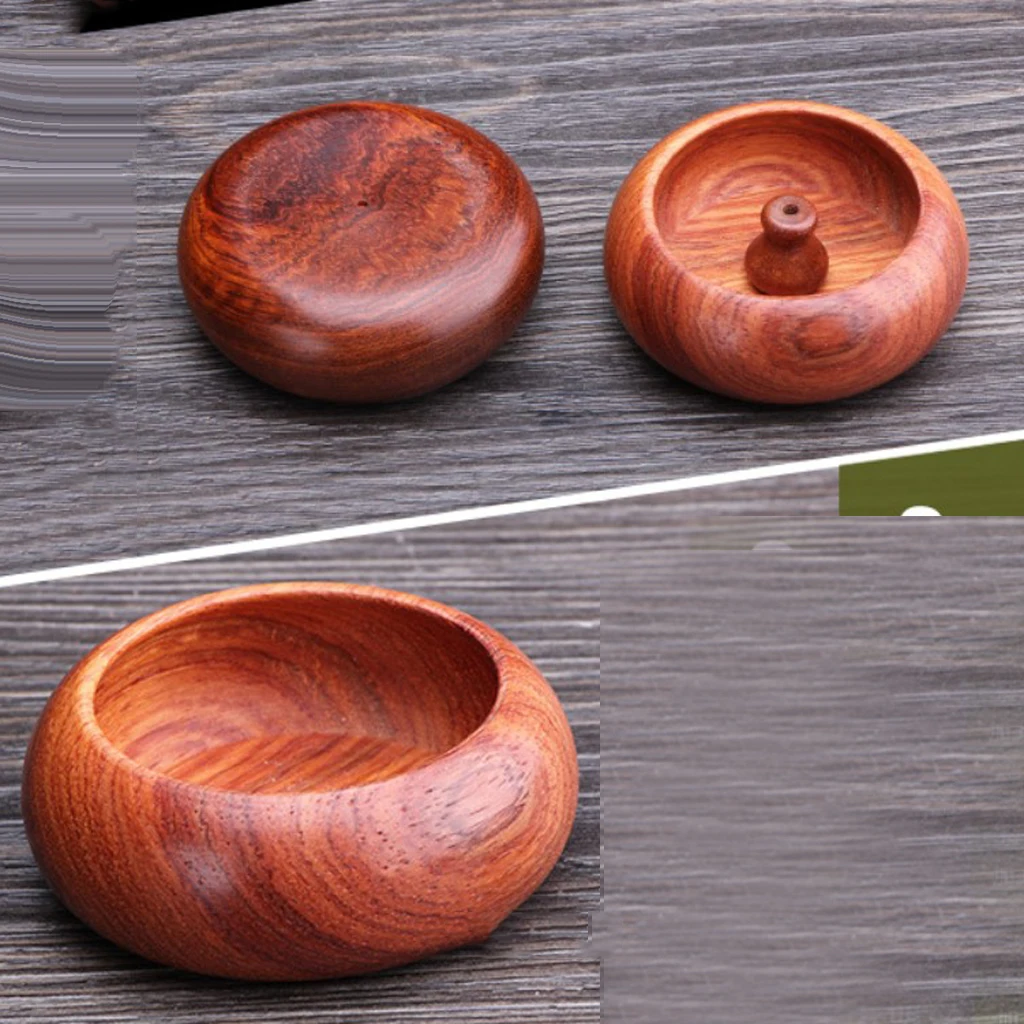 Decorative Wooden Incense Stick Burner Bowl Incense Ash Catcher Tray Wooden Incense Holder with Wooden Plate