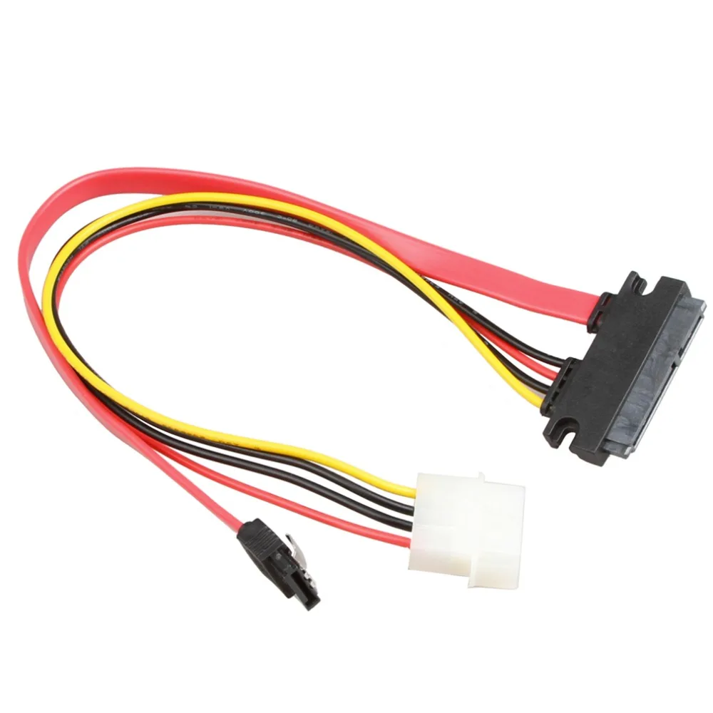 

NEW Sata 7+15p To Sata 7p M+IDE 4P Hard Disk Power Data Cable 31CM 26AWG High Speed Up To 300 MB/Seconds In stock!