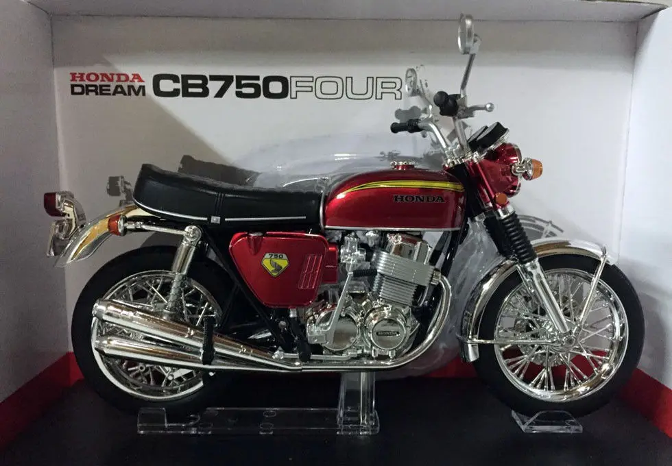 Aoshima Honda Dream CB750Four(KO) 1:12 Масштаб литой мотоцикл Красный Япония