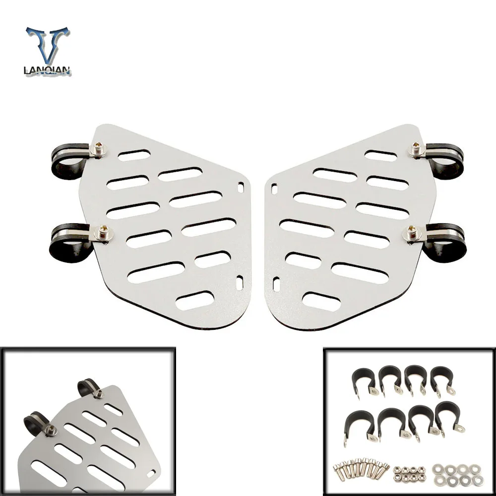 CNC Aluminum alloy motorcycles tank guards protections plate inox motor for BMW R1200GS Adventure Triple Black ABS 2012 2013