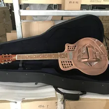 Aiersi бренд Cutway Bell латунный корпус трикон синий слайд Электрический резонатор гитара с звукоснимателем