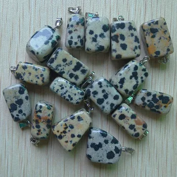 

2017 hot sell natural dalmation stone irregular pendants fit neckalce jewelry making charms 50pcs/lot Wholesale