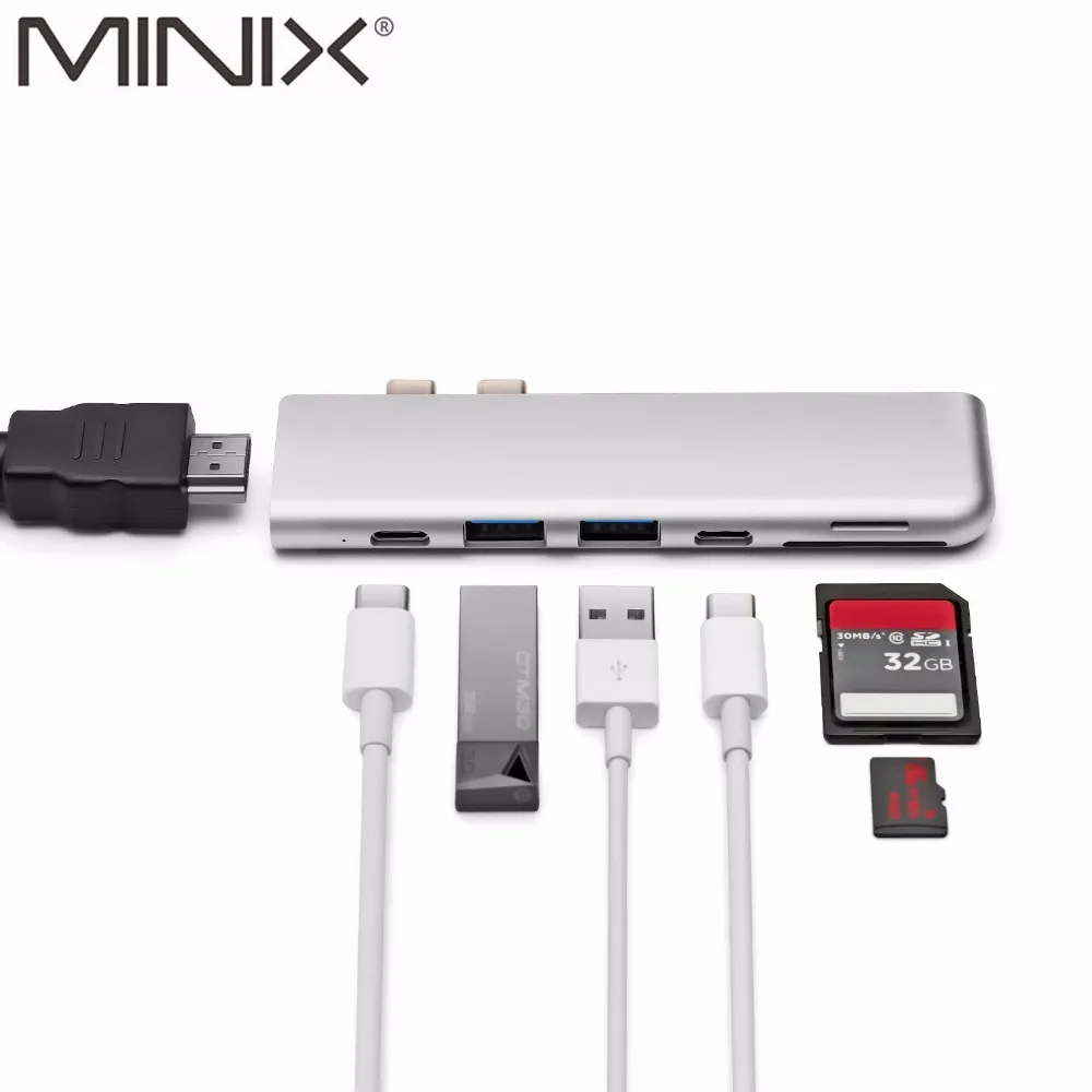 

MINIX NEO C-D USB-C Charging Thunderbolt 3 up to 5k 60Hz or two 4K 60Hz Multiport Adapter HDMI Output for Apple MacBook Pro