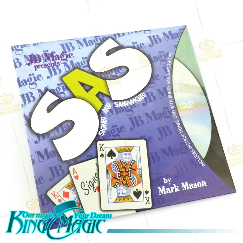 

Signed And Sandwiched Free Shipping King Magic Tricks Props Toys Include DVD