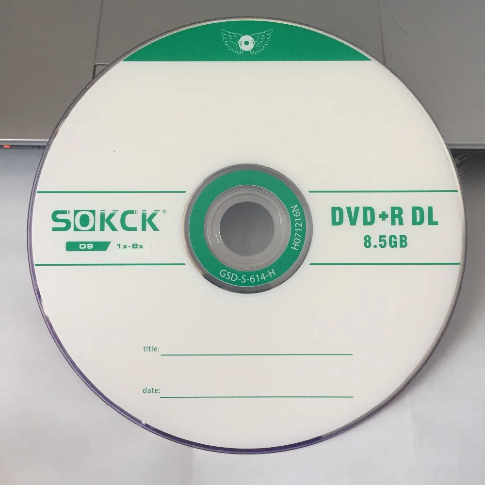 Оптовая продажа 5 дисков 8 ГБ чистый Печатный D9 DVD + R DL диск|Носители для аудио- и