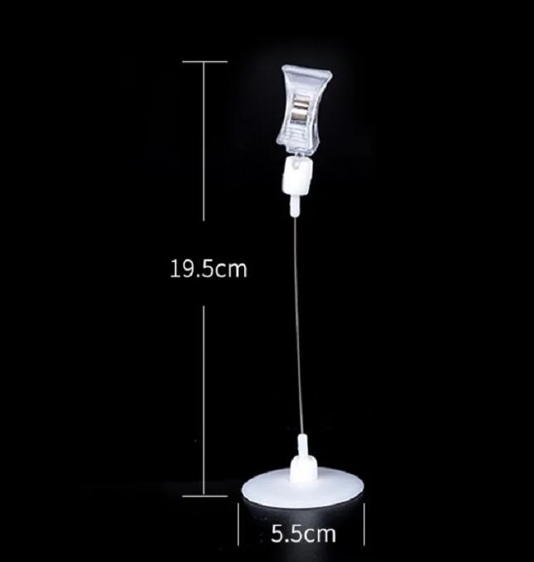 

3 pieces / pack Advertising display wire transparent clip Logo price plastic clip
