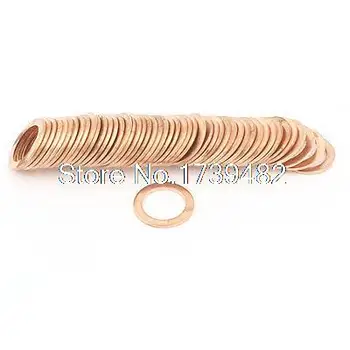 

50Pcs 10mm Inner Dia 1mm Thickness Copper Flat Washer Gasket Spacer Fastener