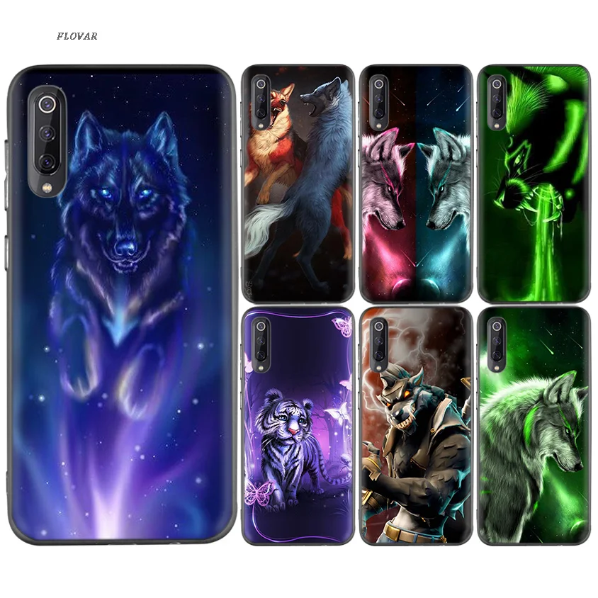 

Wolf Case For Xiaomi 9 8 A2 lite A1 Play Xiomi Redmi Note 7 6 5 Pro 4X 4 5 Plus Black Soft TPU Case Cover