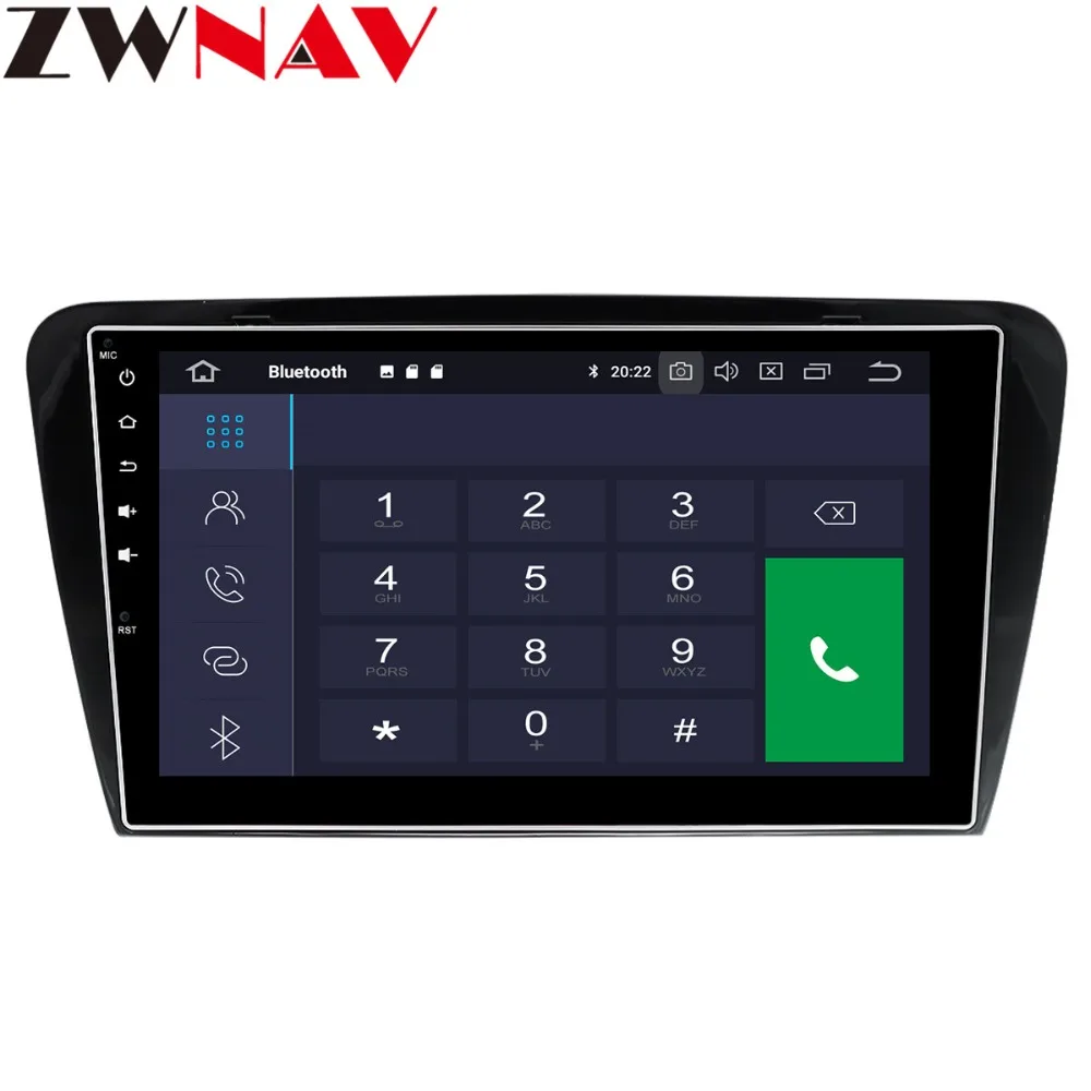 Best ZWNAV Android 9.0 4+32GB Car No DVD Player for Skoda Octavia 2014 2015 2016 Radio Ibiza GPS Navigation Mirroring link head unit 4