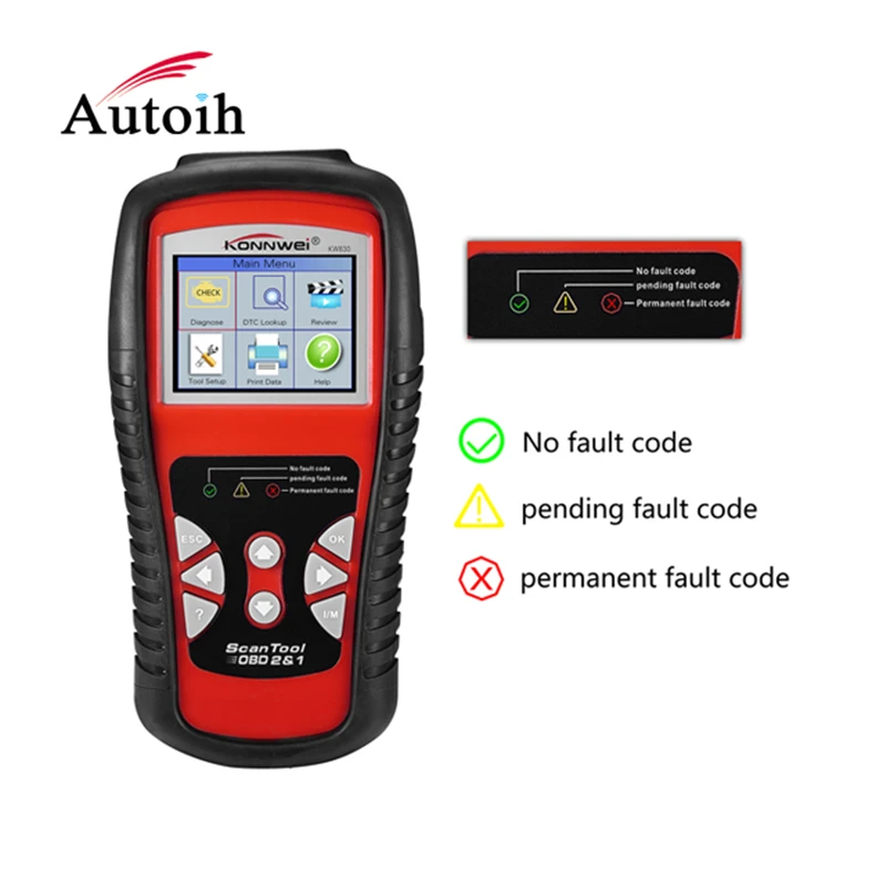 

KONNWEI KW830 OBD2/ EOBD Auto Scanner Fault Code Reader Diagnostic tool Car detector