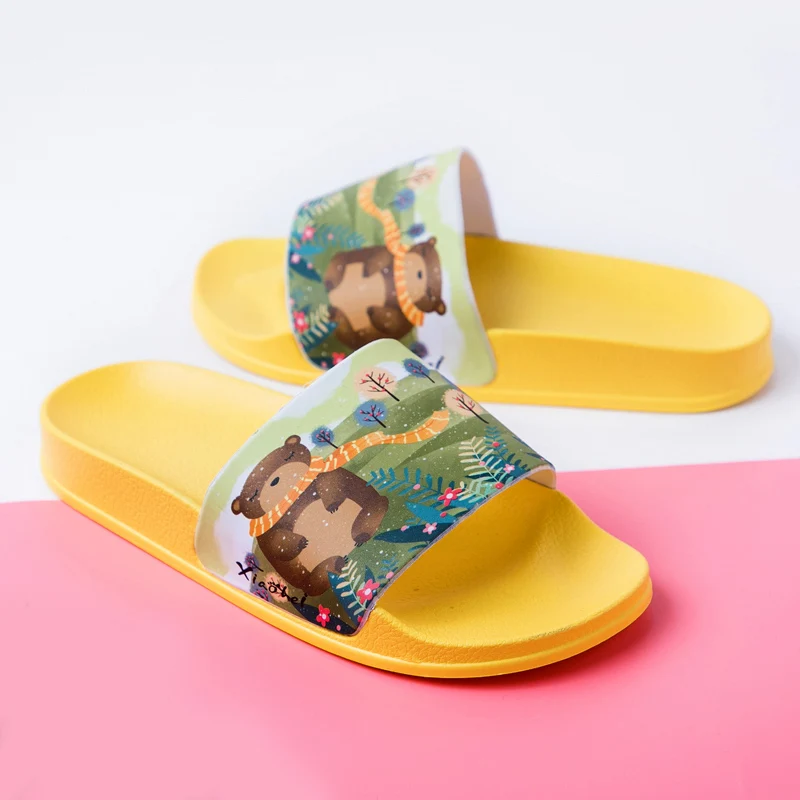 

Women Slide Sandals Cartoon Slippers Beach Flat Slides Summer Slip On Sandals Women Outdoor Shoes Ladies Flip Flops Dropshipping