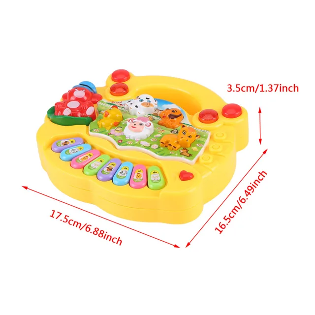 2 Color Farm Animal Sound Kids Piano Music Toy Musical Animals Sounding Keyboard Piano Baby Playing Type Musical Instruments 3
