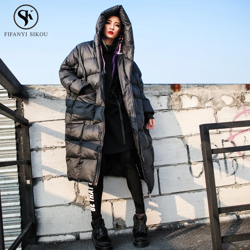 

Winter jacket women Thicken Warm Bat Sleeved Hooded Street style Cotton coat Female Plus size Casual High quality parka LP187