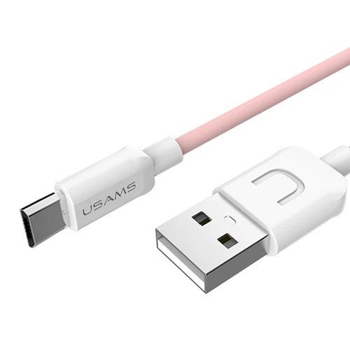 USAMS кабель для передачи данных для Android Xiaomi Micro USB Max 2A Быстрый зарядный кабель для передачи данных для samsung Microusb для синхронизации данных Зарядное устройство кабель 10 шт./упак - Цвет: Pink