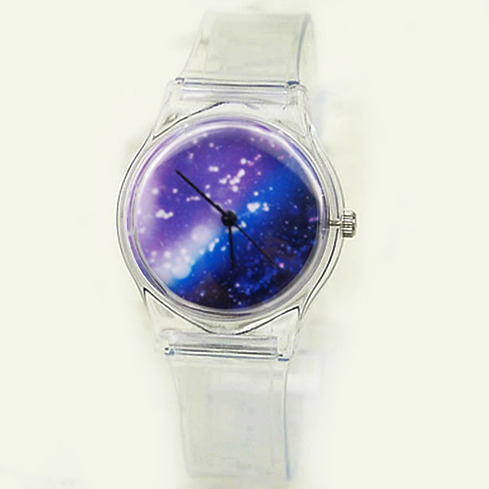 High Quality Crystal Watch Cartoon Novelty Transparent Silicone Strap Classic Student / Women Wrist Quartz Watch - Цвет: Бронза