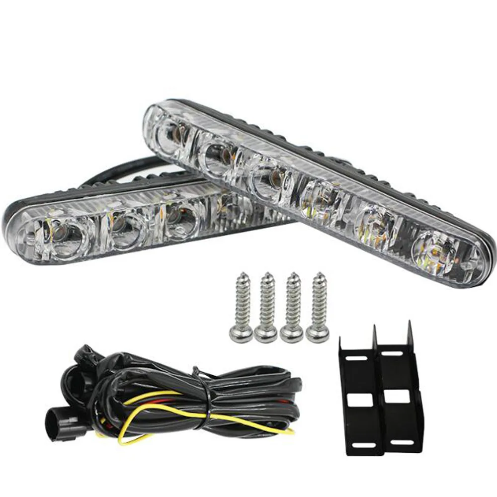 2 قطع جديد النهار تشغيل ضوء 6LED تدفق المياه القيادة LED ضوء سباق الخيل اللونين تسليط الضوء مع بدوره إشارة 2 قطع جديد النهار تشغيل ضوء 6LED تدفق المياه القيادة LED ضوء سباق الخيل اللونين تسليط الضوء مع بدوره إشارة